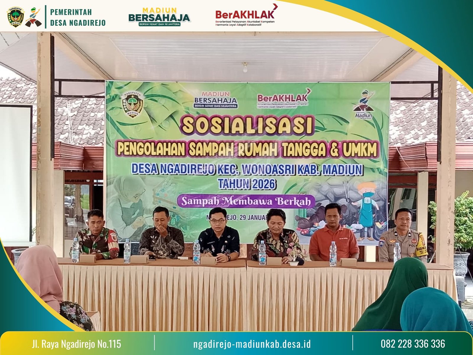 Sosialisasi Pengelolaan Sampah Rumah Tangga dan UMKM Desa Ngadirejo
